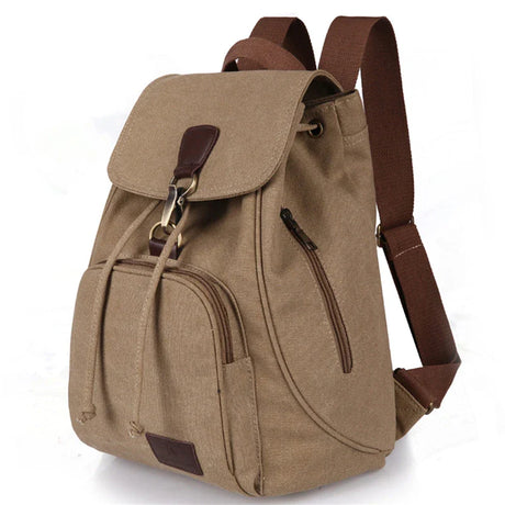 Retro Men's Travel Backpack Canvas Solid Outdoor Camping Multifunctional Anti-theft Backpack Women