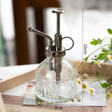 Glass Embossed Air Pressure Gardening Small Watering Can Disinfection Watering Bottle Household Glass Spray Bottle