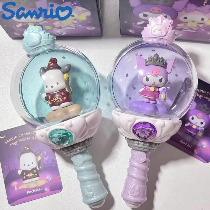 Sanrio Figure Cinnamoroll Hellokitty Mymelody Kuromi Pochacco Figurine Fantasy Magic Egg Fairy Stick 2.0 Model Anime Gift