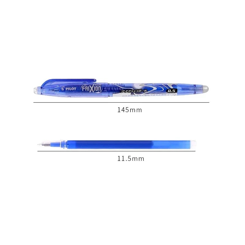 Pilot Frixion Pen Erasable Gel Pen Set 0.5mm Blue/black/red Replaceable Refill Student Writing Tool Supplies Japanese Stationery