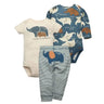 3PCS Baby Bodysuits+Pants Cotton Newborn Baby Boy Clothes Summer Cartton Baby Girl Clothing Sets 0-24 moth bebe Jumpsuit