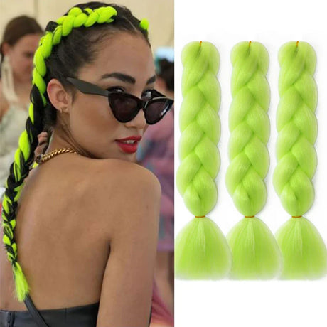 Jumbo Braids Hair Extension 24 inches 3 Pcs/Lot Synthetic YAKI Textured Braided Hairpiece For Twist Box Crochet Braiding Hair