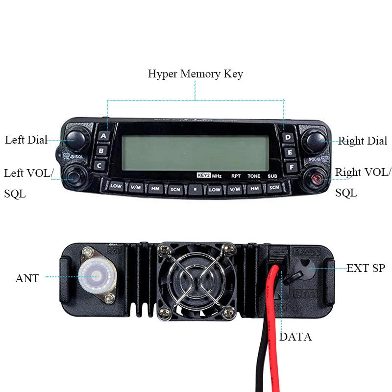 TYT TH-9800 PLUS+ Accessories Mobile Radio 50w Quad Band Transceiver TH9800 Walkie Talkie Car Truck Radio Repeater Scrambler