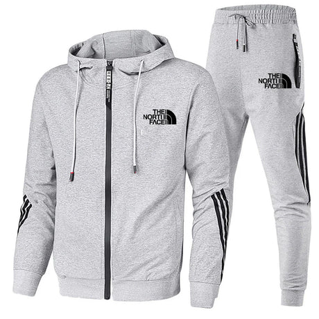 2024 Men's Winter Sports Suit Slim Fit Brand Sportswear Cardigan Long Sleeve High Quality Running 2 Piece Set +Sweatpants