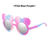 Sunglasses Cute Childrens Glasses Cartoon Bear Ear Gafas Sol Mujer Sun Glasses Colorful Round Lovely Polarized Kids Gafas De Sol