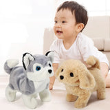 18CM Electric Simulation Puppy Plush Toys Interactive Cute Dog Robot Funny Wagging Shaking Toy for Kids Birthday  Xmas Gift