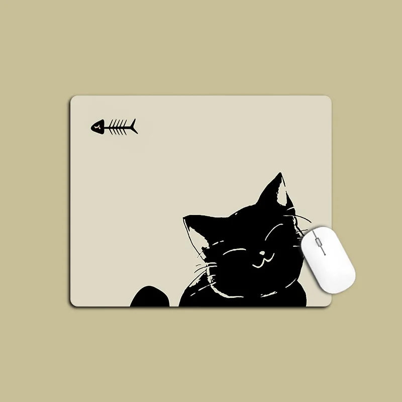 Mouse Mat Cat Mause Pad Cute Cartoon Gaming Pad Anti-slip Padding Office Accessories for Desk Simple Mousepad Small Table Pads