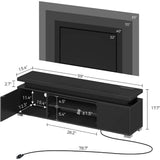 TV Stand with Power Outlet & LED Lights, Modern Entertainment Center for 32-65 Inchs TVs, TV Table, Gaming LED TV Media stand