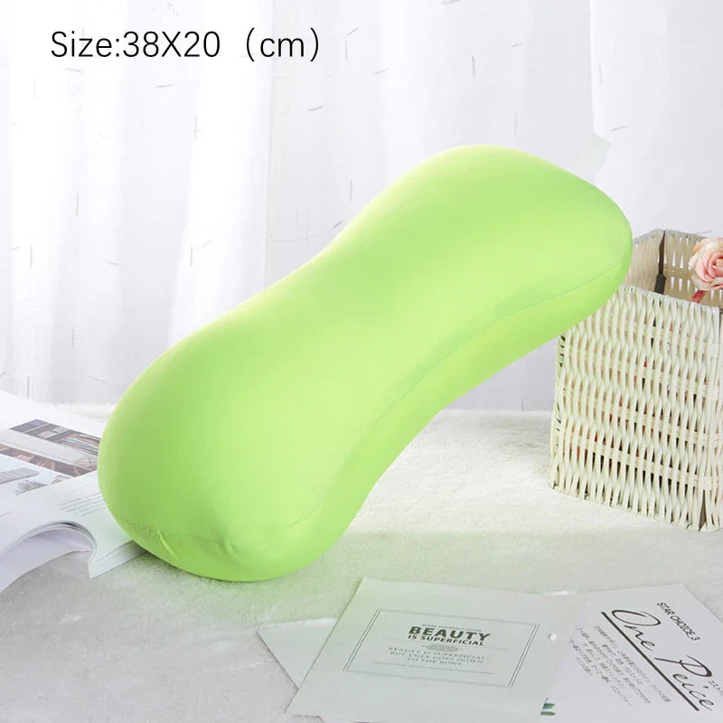 Bone Shape Roll Pillow Mini Cushion Microbead Back Sofa Cushion Throw Cozy Pillow Travel Home Office Sleep Neck Support Pillow