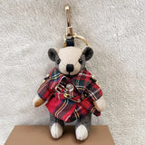 Doll Teddy Bear Backpack Cartoon Limb Rotation Cashmere Wool Bag Ornament Car Keychain