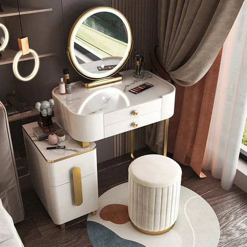 Classic Dressing Table Modern Organizers Mirror Vanity Storage Desk Dressing Table Multifunctional Penteadeira Luxury Furniture