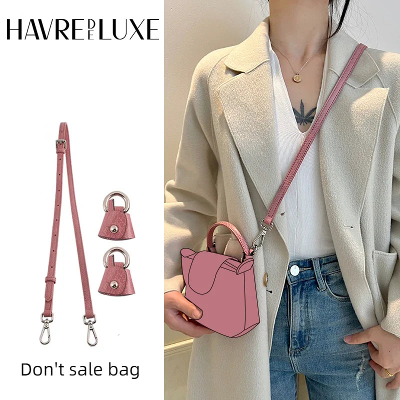 HAVREDELUXE Bag Strap For Longchamp Bag Strap Mini Bag  Crossbody Strap Free Punching Modification Shoulder Bag Belt Accessories