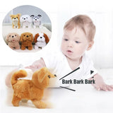 18CM Electric Simulation Puppy Plush Toys Interactive Cute Dog Robot Funny Wagging Shaking Toy for Kids Birthday  Xmas Gift