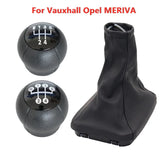 Car Gear Shift Knob Gaitor for Vauxhall Opel MERIVA A 2003-2005 2007-2010 Lever Stick Leather Boot Cover Accessories