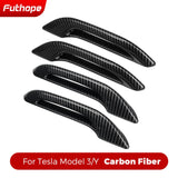 Futhope 4pcs Bonding Door Handle Protection Cover For Tesla Model 3 Model Y 2021-24 Car Firm Antifreeze Modification Accessories