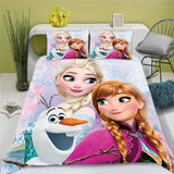 Cartoon Duvet Cover Disney Cute Frozen Printed Children 3-Piece Set 1 Quilt Cover Comforter Bedding Sets King Queen Size