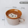 250ML Japanese Shiba Inu Ceramic Coffee Cup Saucer Cartoon Animal Breakfast Milk Cup Embossed Coffee Cup Afternoon Tea Supplies