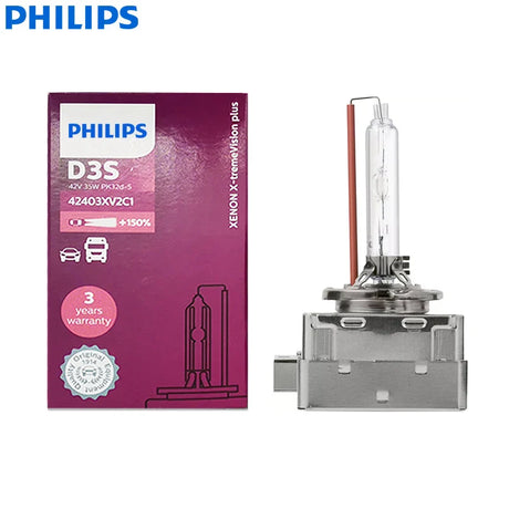 Philips XENON D1S D2S D3S X-treme Vision Plus Gen2 4800K +150% Bright White HID Car Original Lamp Germany Auto Light XV2, 1x