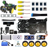 Raspberry Pi 4B Smart AI Vision 4WD Robot Car Electronic Kit DIY Learning Project Full Set with FPV Camera (Without RPi board)