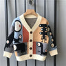 2023 Spring Autumn Fashion Jackets Children Cartoon Cardigan Knit Sweater Boys Clothes Kids Cute Baby Coats Outerwear Clothing