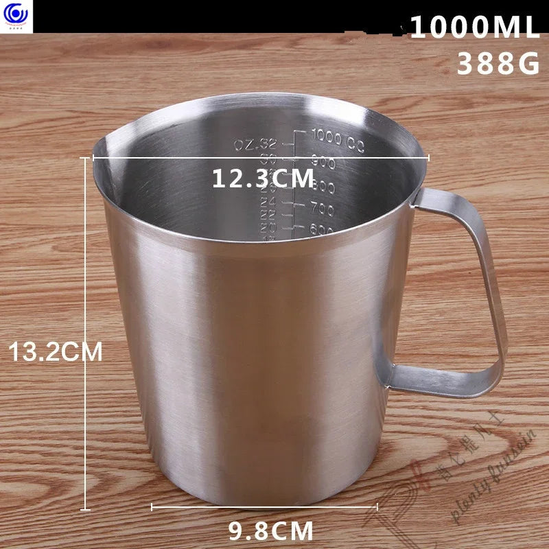 Cup Polishing 500ml Metal 2000ml 5 Sizes 1500ml Measuring Cups Jugs Coffeeware Teaware New Product