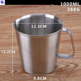 Cup Polishing 500ml Metal 2000ml 5 Sizes 1500ml Measuring Cups Jugs Coffeeware Teaware New Product