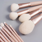 12pcs/set White Goat Hair Makeup Brushes set Powder Contour Make up Brush Soft Eyeshadow Blush Highlight Brow cosmetic tools