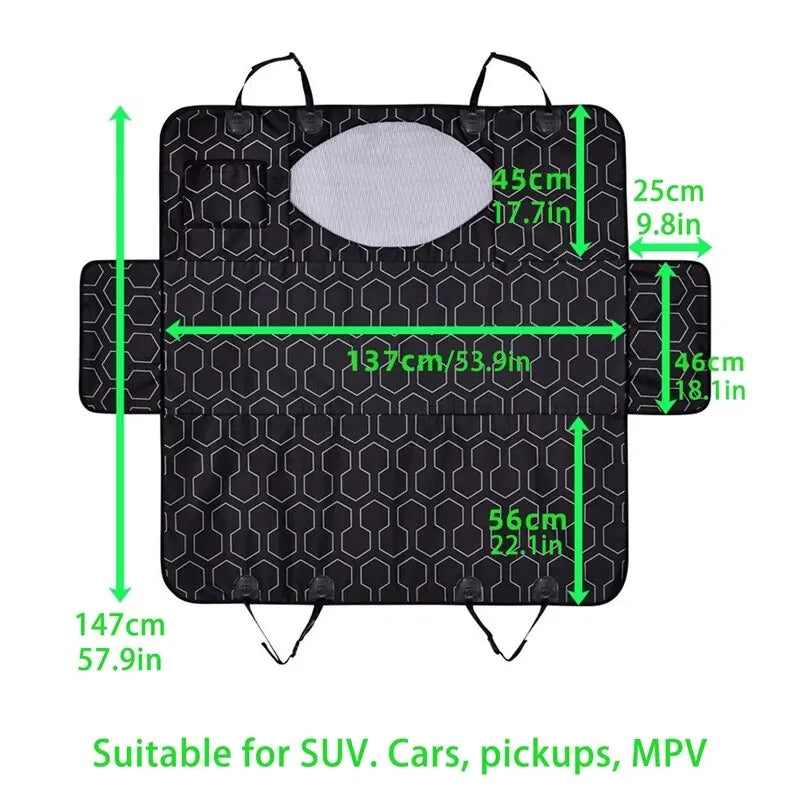 Dog Car Seat Cover Mattresses Waterproof Pet Transport Puppy Carrier Car Backseat Protector Mat Car Hammock For Small Large Dogs