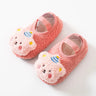 Cartoon Bear Baby Shoes Winter Thick Warm Newborn Shoes Non-slip Soled Soft Plush Toddler Kids Boy Girls Infant First Walkers