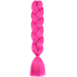 AZQUEEN 24 Inch Jumbo Box Braids Extensions Synthetic Braiding Hair DIY Hair Braids For Children Pink Purple Yellow Gray