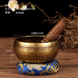 Tibetan Singing Bowl Buddhist Meditation Massage Yoga Chakra Nepal Singing Bowls Sound Healing Instruments with Accessories Gift