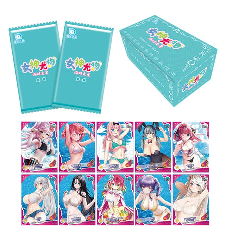 Goddess Card Stories Booster Box Anime Flash Card Games Girl Sailor Moon Swimsuit Bikini Collection Party Game Card Toys Gift