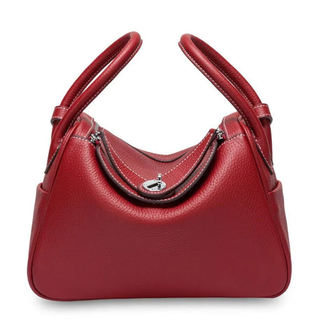 100% Cow Leather Lady Lindi Bag Brand Shoulder Messenger Bag Luxury Handbags Women Genuine Leather Luxury Designer Doctor Bag