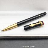 PPS Inheritance Series MB Red&Black Classic Fountain Rollerball Ballpoint Pen with Exquisite Snake Clip Writing Smooth