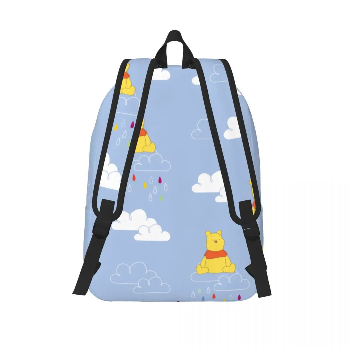 Winnie The Pooh Cloudy Raindrop Cool Backpack Sports High School Business Daypack for Men Women College Canvas Bags