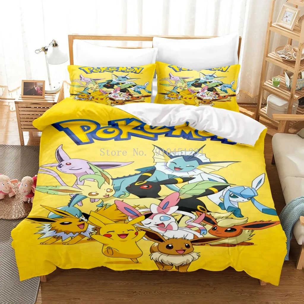 Pokemon Animation Derivatives Bedding Sets Australia / Europe / USA Full Queen King Size Kids Children Boys Quilt Duvet Cover