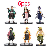 6pcs/set Anime Demon Slayer Kimetsu no Yaiba figure Kamado Tanjirou Action Figure Agatsuma Zenitsu Nezuko Warrior PVC Model Toys