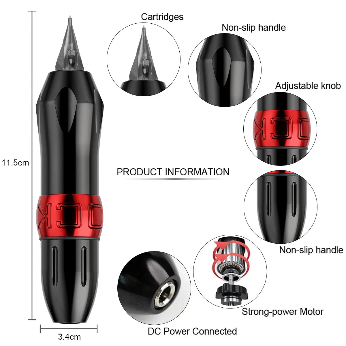 Complete Rocket Tattoo Machine Pen Wireless Tattoo Machine Power Supply Rotary Tattoo Machine Tattoo Pen Set for Body Art