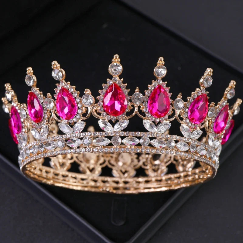 Luxury Crystal Crown Tiara For Women Bride Rhinestone Prom Diadem Tiaras And Crowns Bridal Wedding Hair Accessories Jewelry Crow