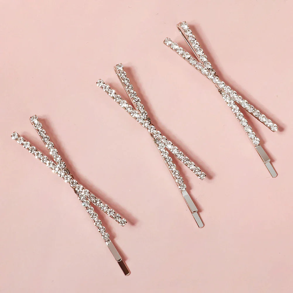 Miallo Fashion Rhinestone Hair Clips for Women Girls Hair Accessories Trendy Hair Jewelry Hairpin Headwear Party Headpiece Gift