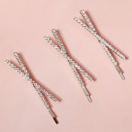 Miallo Fashion Rhinestone Hair Clips for Women Girls Hair Accessories Trendy Hair Jewelry Hairpin Headwear Party Headpiece Gift