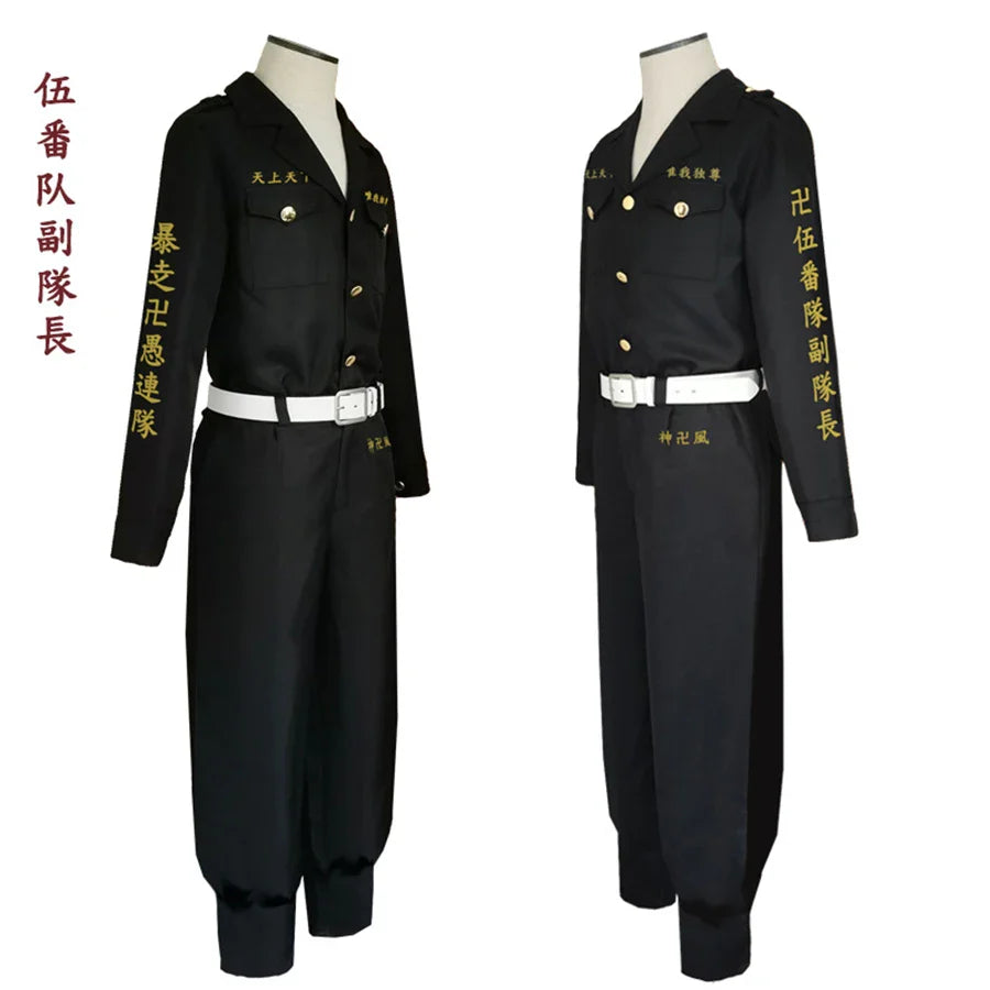 Anime Tokyo Revengers Cosplay Costume Sano Manjiro Mikey Ken Ryuguji Keisuke Baji Cosplay Tokyo Manji Gang Uniform Jacket Coat