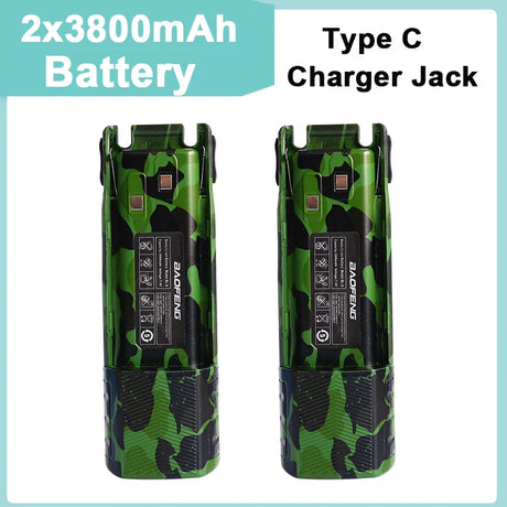 Baofeng UV-82 Battery 2800/3800/4200 mAh Enlarge for Walkie Talkies UV82 Plus UV-8D UV-82WX Original Ham Radios BL-8 Accessories