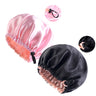 2PCS/LOT Satin Bonnet Double-Deck Flat Buckle Adjustable Nightcap Simple Women Solid Color Bathing Cap Lady Casual Hair Care Hat