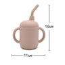 BPA Free Kids Open Cup Silicone Drinking Mug Bebe Tableware Feeding Taza