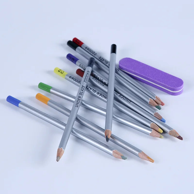 Pottery Underglaze Color Pencil 10 Colors Optional High Temperature Glaze Powder Pen DIY Ceramic Painting Coloring Tool