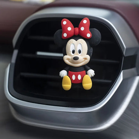 Disney Anime Figure Mickey Minnie Mouse Cartoon Donald Ornament Bear Car Air Outlet Vent Perfume Air Freshener Decor Accessories