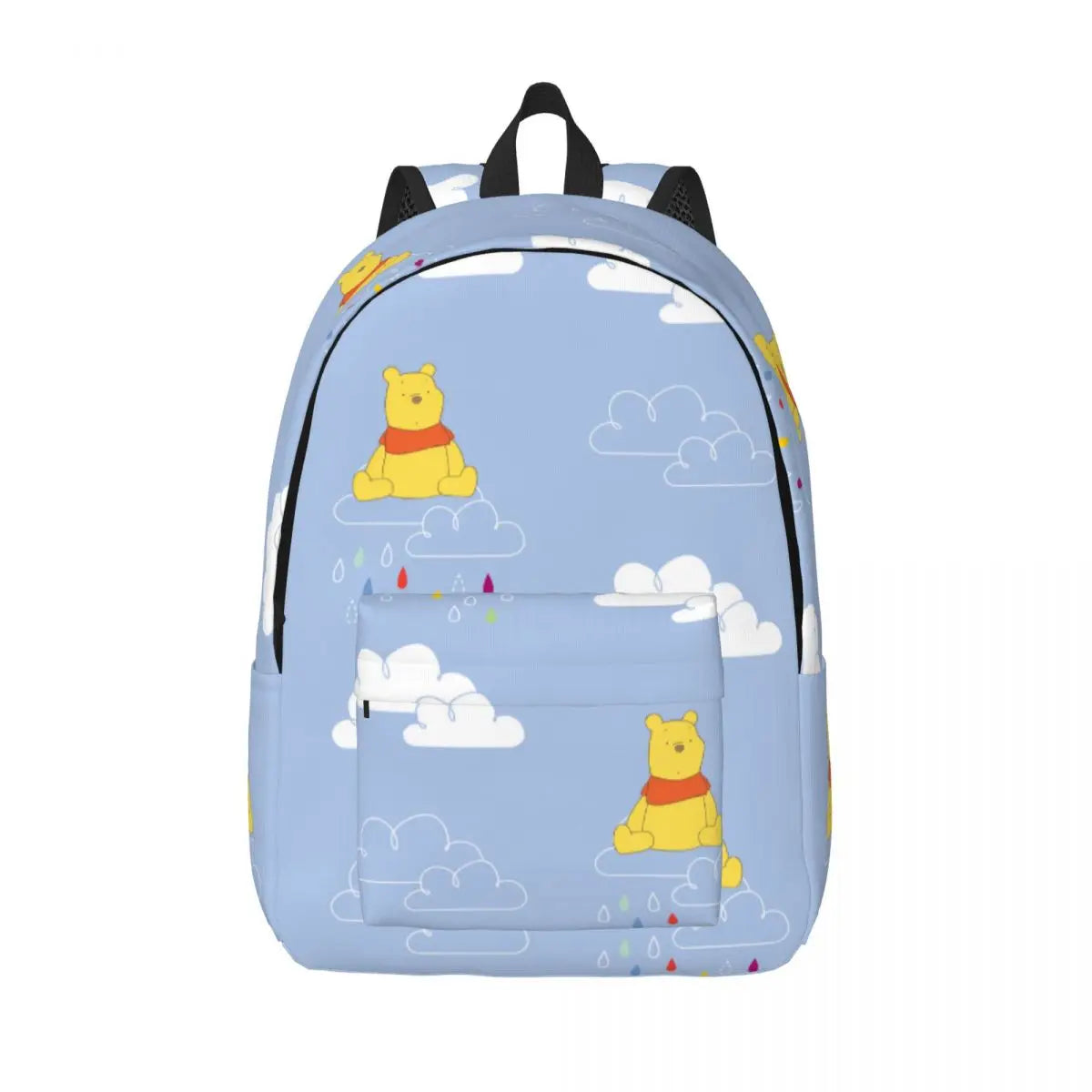 Winnie The Pooh Cloudy Raindrop Cool Backpack Sports High School Business Daypack for Men Women College Canvas Bags