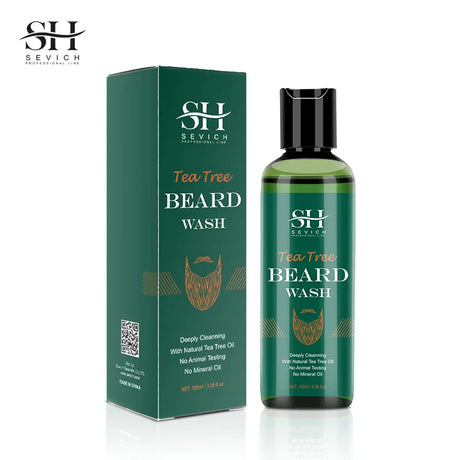 Men Organic Natural Beard Care Set Mild Not Irritate Beard Growth Shampoo Styling Moisturizing Beard Conditioner Beard Care Kit