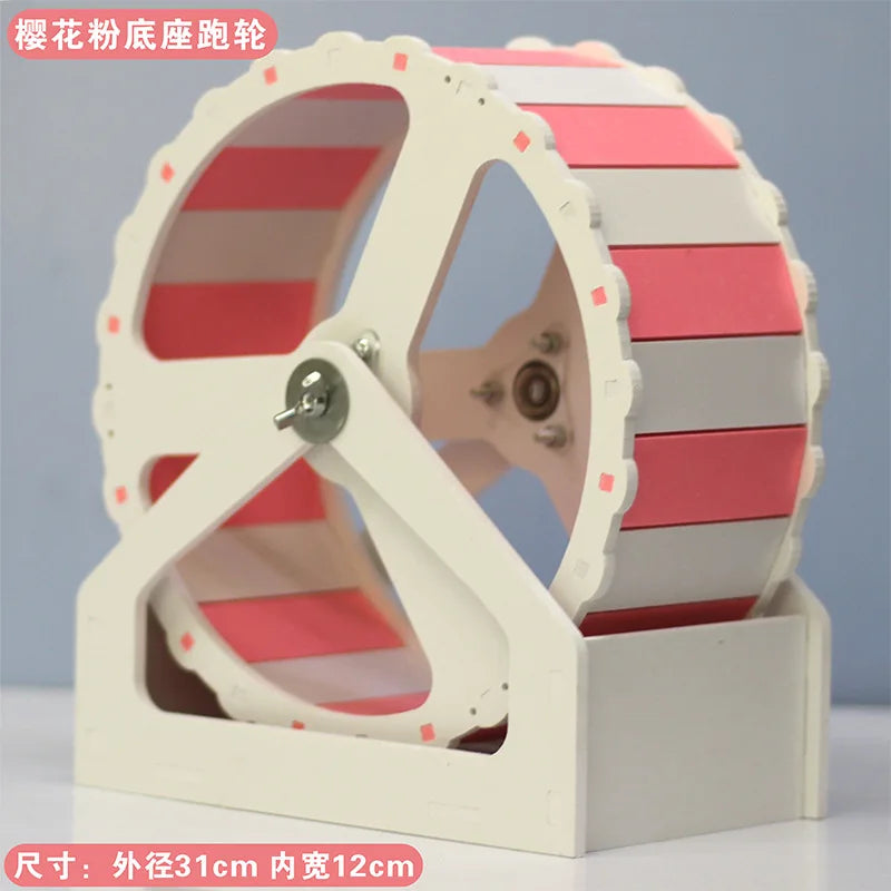 Pet Sport Wheel Hamster Disc Exercise Wheel With Stand Rotatory Jogging Wheel Hamster Running Wheel Funny Running Disc Toy